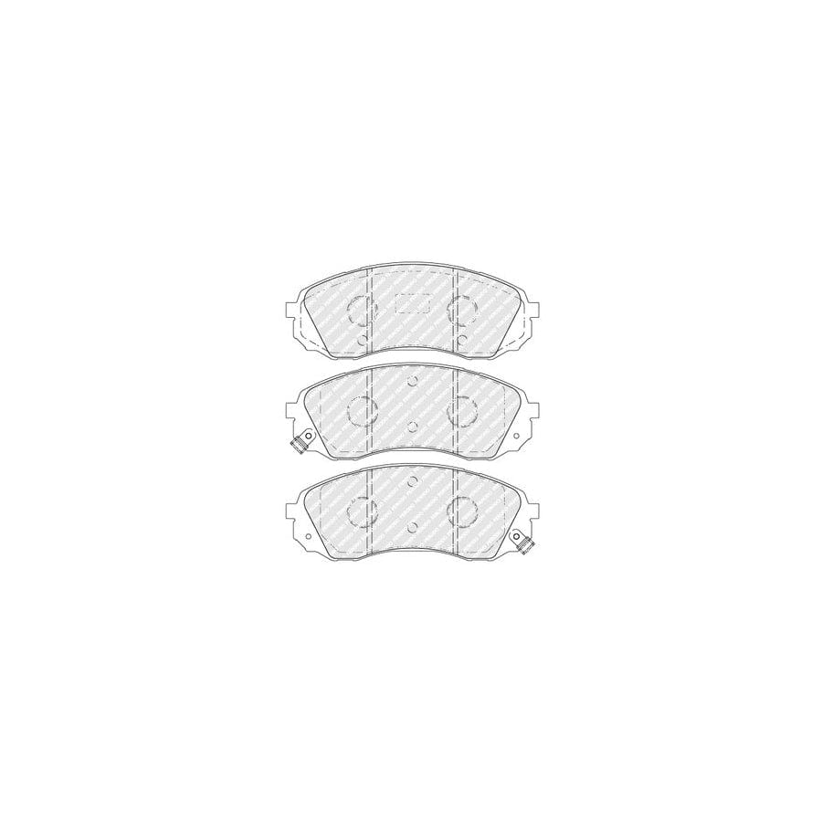 Ferodo FVR5115 Brake Pad Set With Acoustic Wear Warning, With Accessories