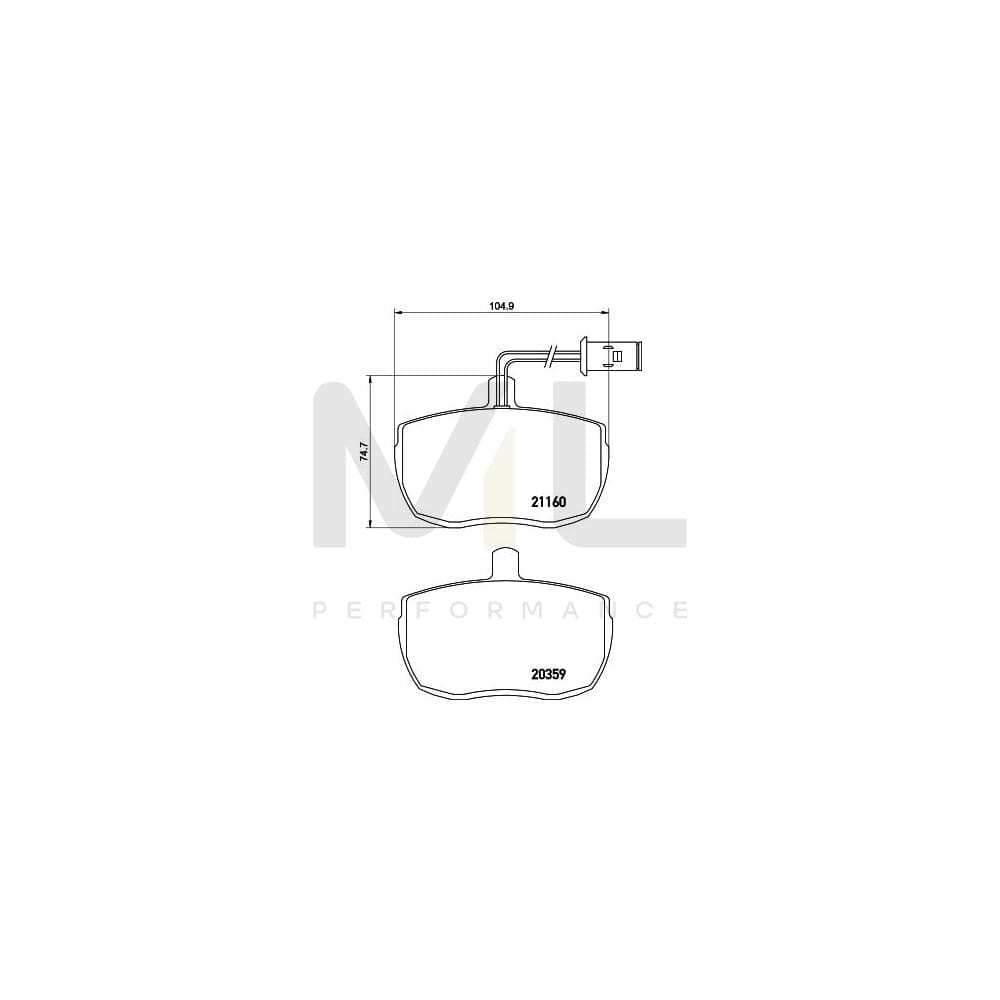 Hella 8DB 355 005-831 Brake Pad Set With Integrated Wear Warning Contact | ML Performance Car Parts