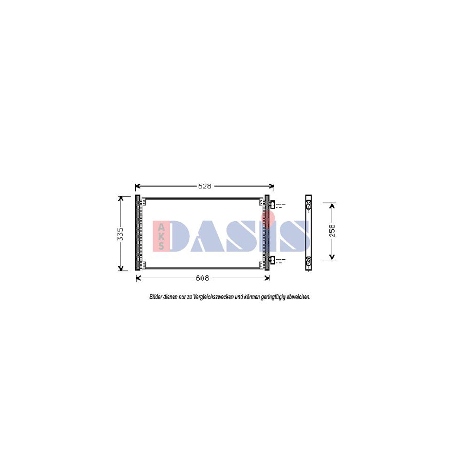 AKS Dasis 082018N Air Conditioning Condenser for Fiat Punto