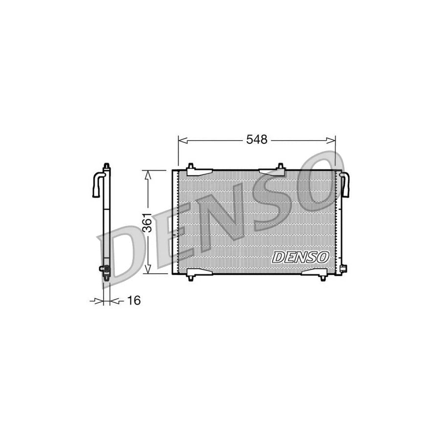 DENSO DCN21002 Air Conditioning Condenser for Peugeot 206