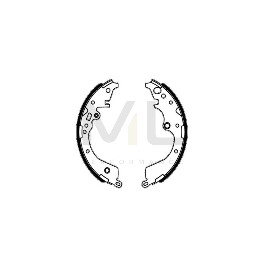 HELLA 8DB 355 022-381 Brake Shoe Set without handbrake lever | ML Performance Car Parts