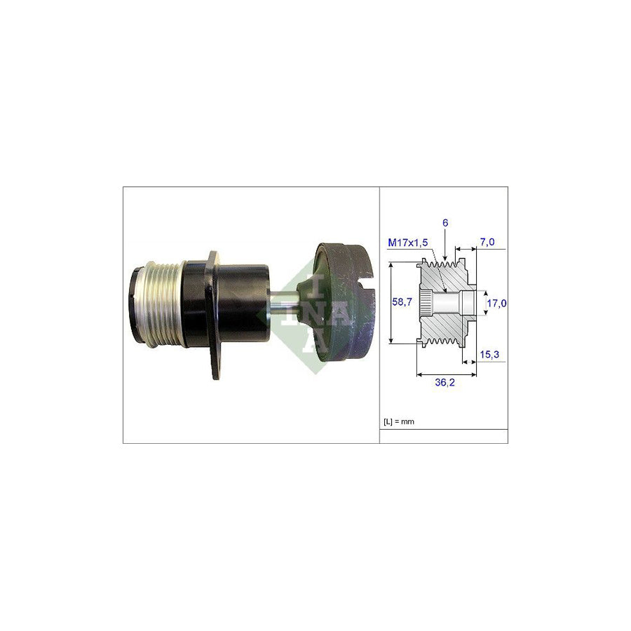 Ina 535 0157 10 Alternator Freewheel Clutch