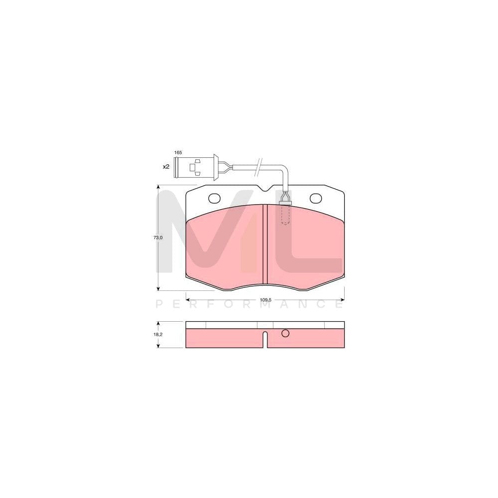 TRW Gdb1111 Brake Pad Set For Iveco Daily Incl. Wear Warning Contact
