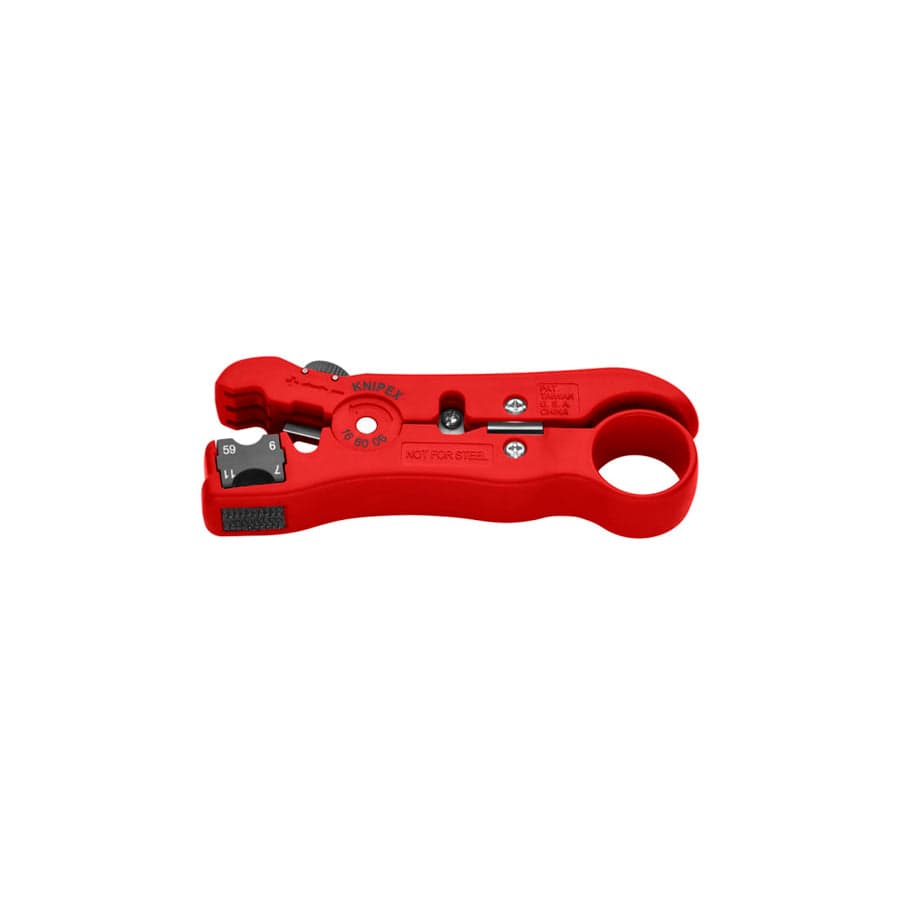 Knipex KPX166006SB Wire Stripping Tool for Coax And Data Cable