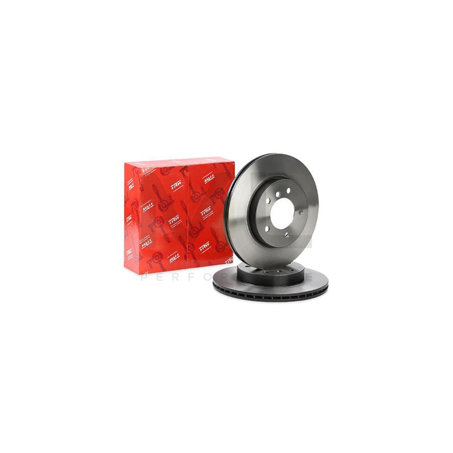 TRW DF4055 Brake Disc Vented, Painted, High-carbon  - 1 piece
