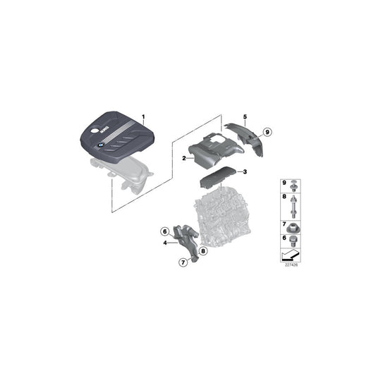 Genuine BMW 11147810840 F07 F10 Acoustic Cover Rear (Inc. 520d ed, 518d & 525d)