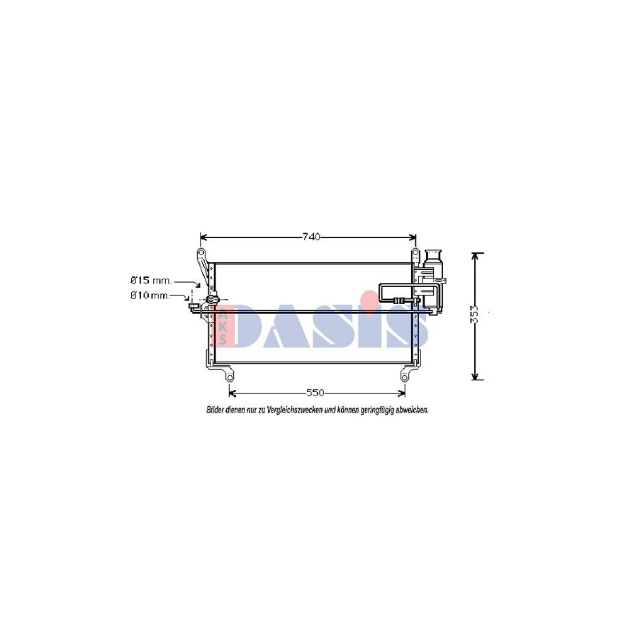 AKS Dasis 082023N Air Conditioning Condenser for Fiat Punto