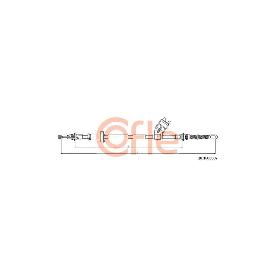 Cofle 20.160B507 Hand Brake Cable for Jeep Cherokee III (Kj)
