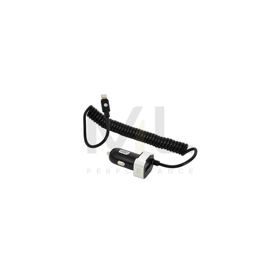 CARPOINT 0517029 In-car charger 12, 24V, 1.5m, Number of inlets/outlets: 1 USB, Lightning, USB type-A, Black
