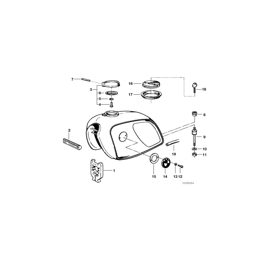 Genuine BMW 16111232348 Lockable Filler Cap (Inc. R75/6, R90/6 & R50/5)