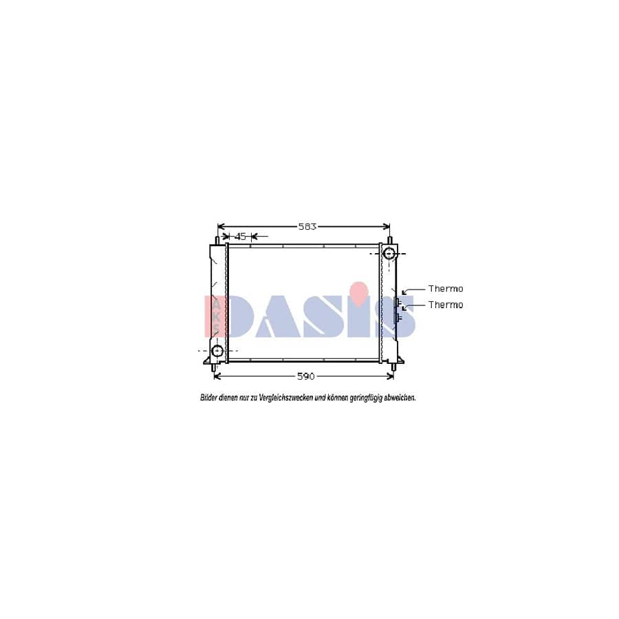 AKS Dasis 370390N Engine Radiator