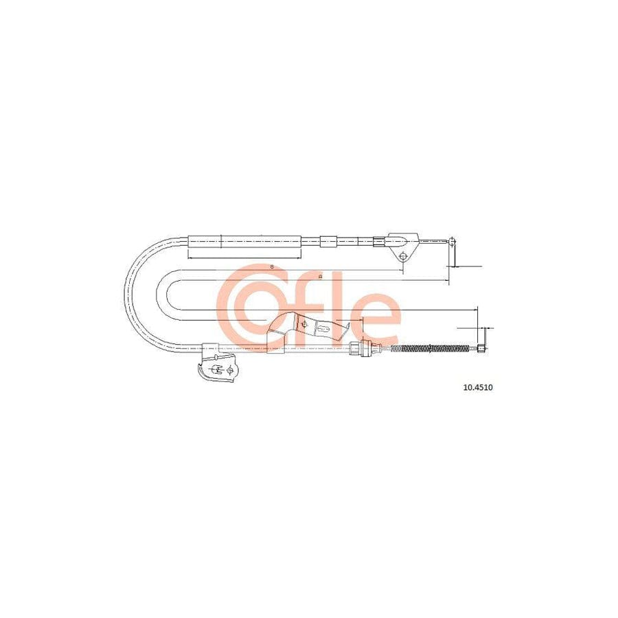 Cofle 10.4510 Hand Brake Cable