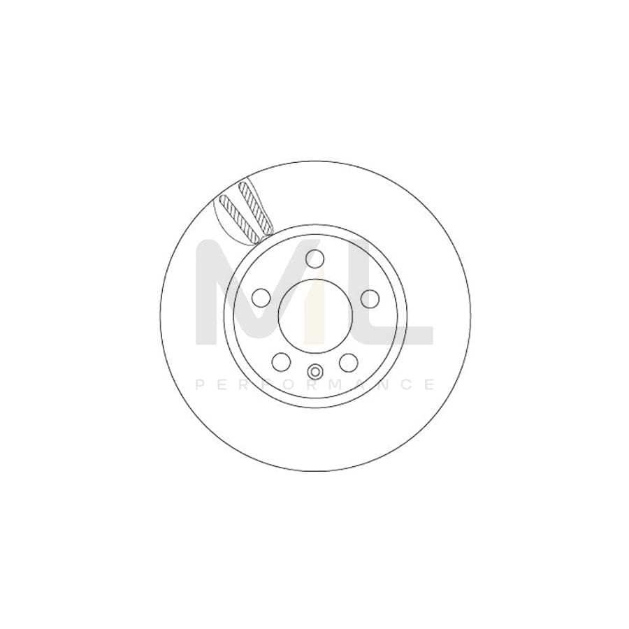 TRW DF6964 Brake Disc Vented, Painted  - 1 piece