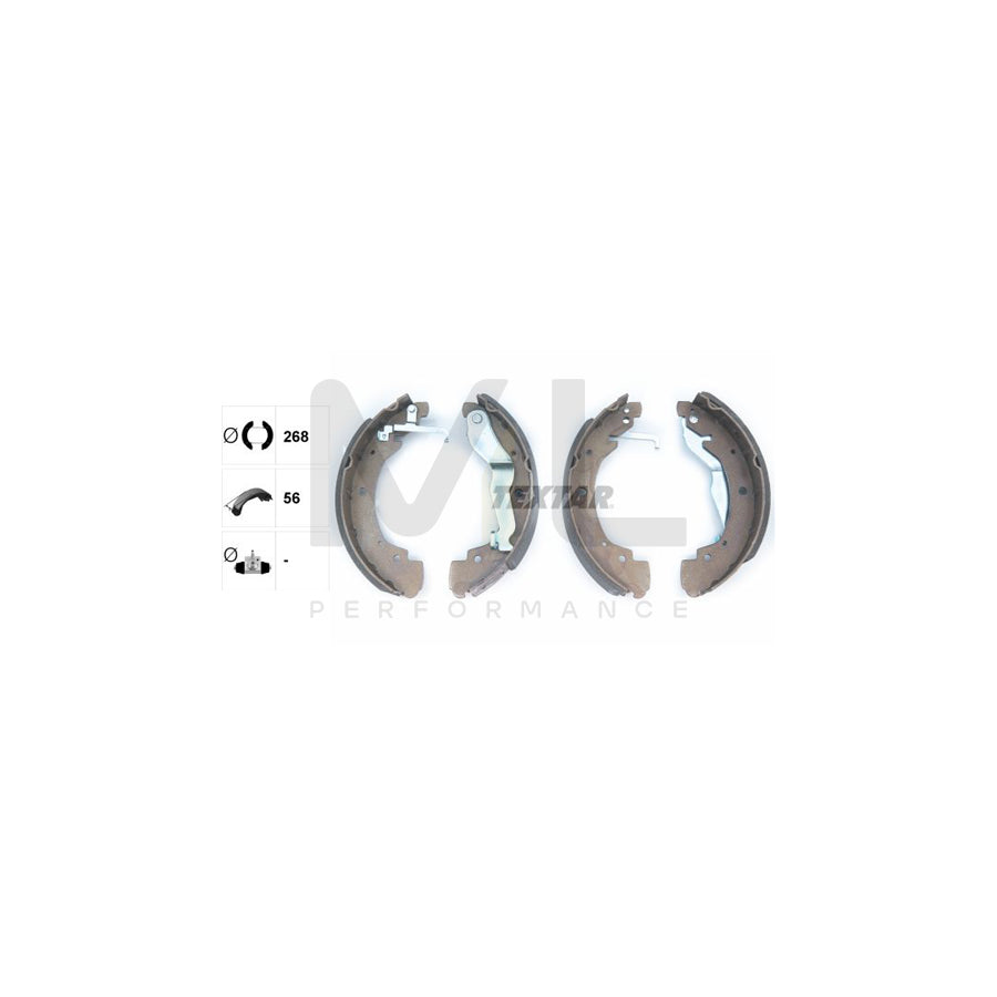 TEXTAR 91044600 Brake Shoe Set with handbrake lever