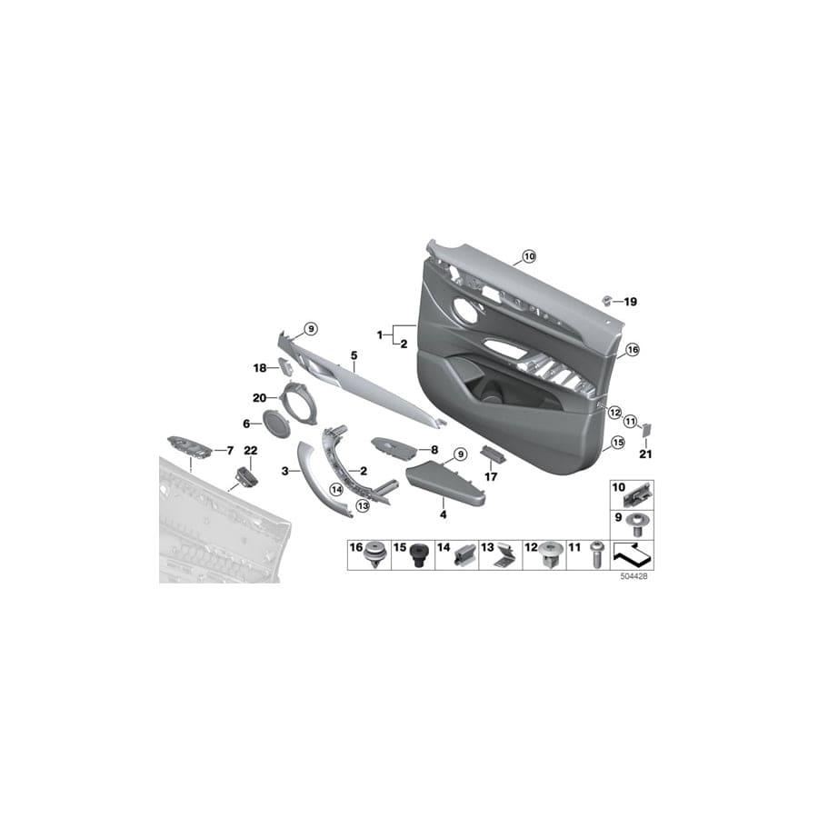 Genuine BMW 51419471640 F39 Door Trim Panel, Front Right OYSTER (Inc. X2 20dX, X2 18dX & X2 25dX)