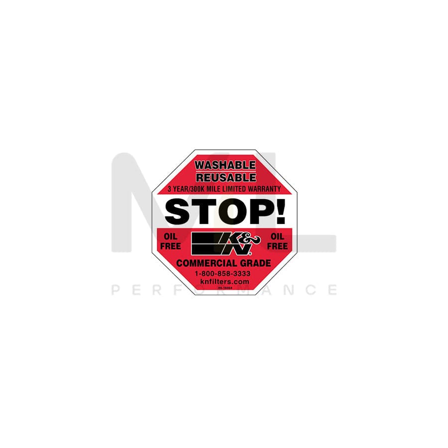 K&N 89-16064 Decal/Sticker Stop