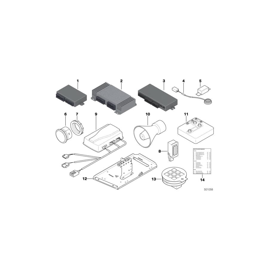 Genuine BMW 61357851617 F15 Control Module Security Basis (Inc. X5 50iX 4.4)