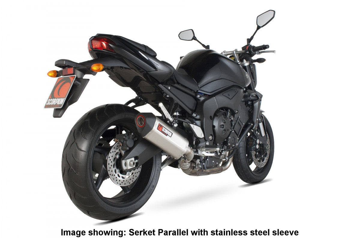 Scorpion RYA74TEO Yamaha Serket Parallel Slip-On - Titanium Sleeve (FZ1 / FZ1 S) | ML Performance UK UK