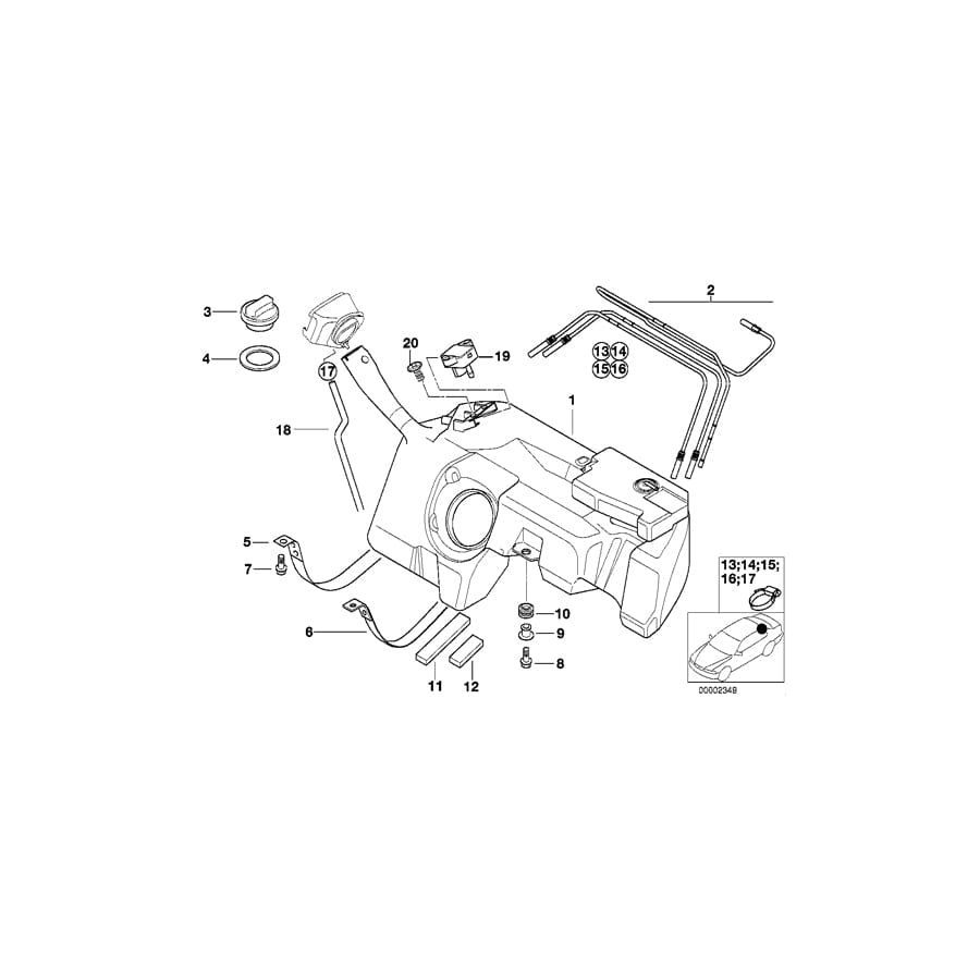 Genuine BMW 16111184726 E36 Fuel Pipes Set (Inc. Z3)