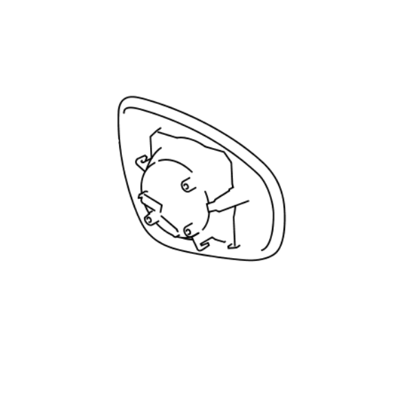 Genuine Lexus 87931-30C90 RC Phase 1 O/S Mirror Glass