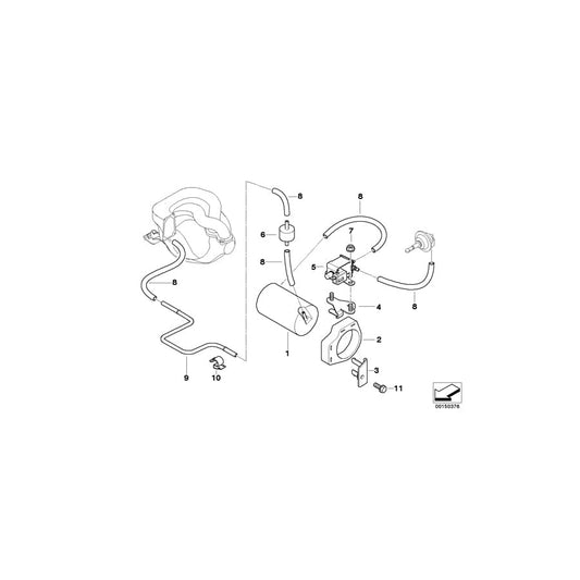 Genuine BMW 11611247109 E36 E34 Bracket For Electric Changeover Valve (Inc. 518i, 318ti & 318is)