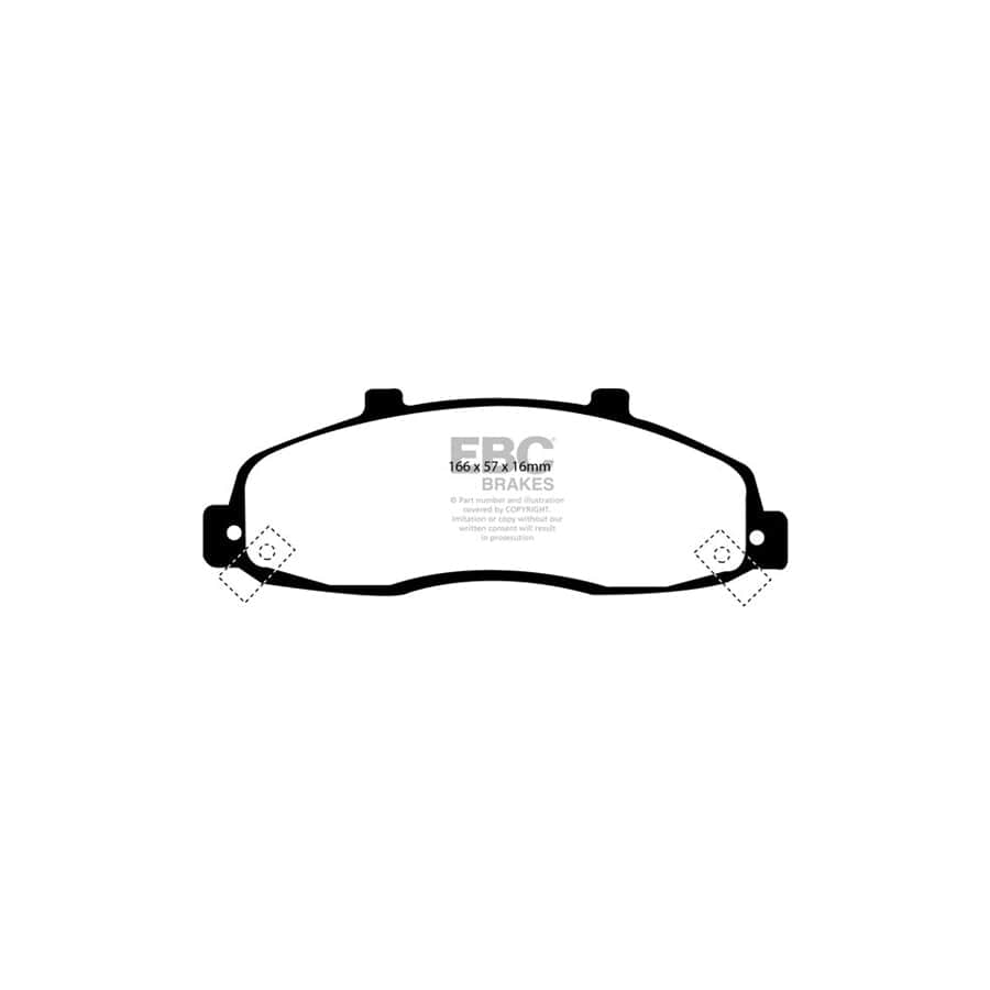 EBC PD03KF1284 Ford F-150 Yellowstuff Front Brake Pad & Plain Disc Kit 2 | ML Performance UK Car Parts