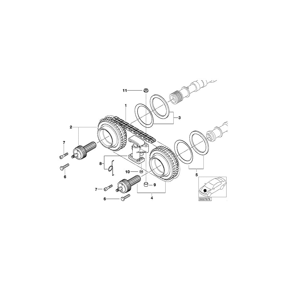 Genuine BMW 11367830682 E39 E52 Vanos Gearbox, Inlet (Inc. M5 & Z8)