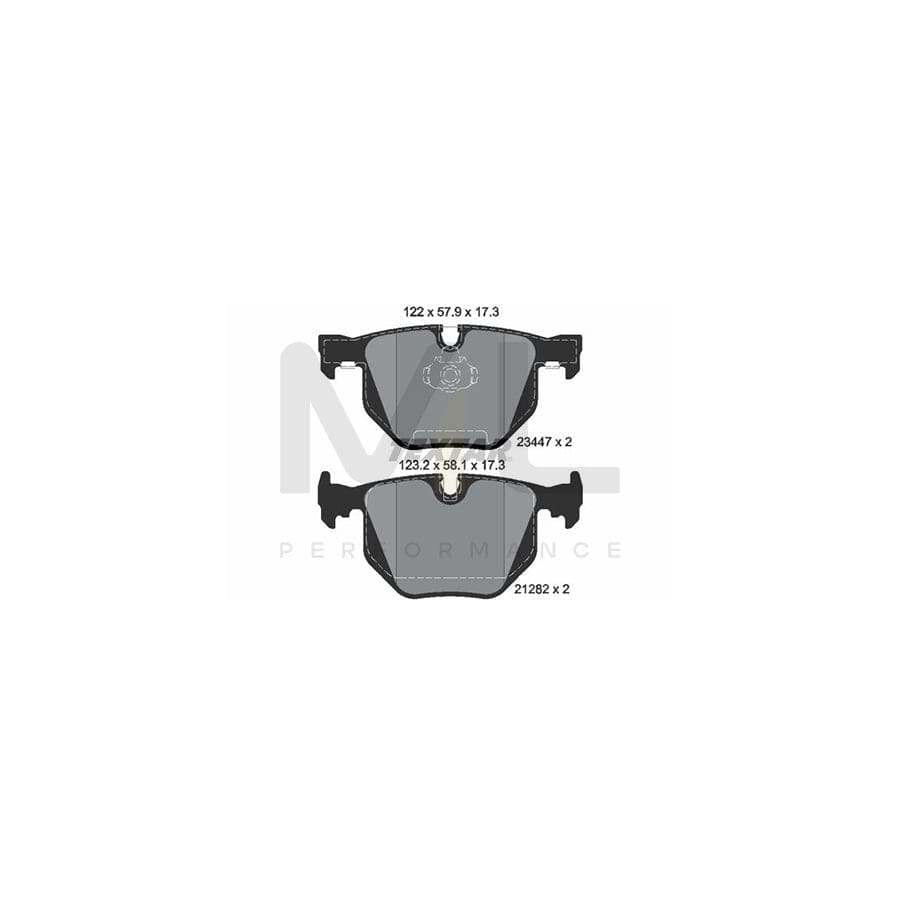 TEXTAR 2344702 Brake pad set for BMW 7 (E65, E66, E67) prepared for wear indicator