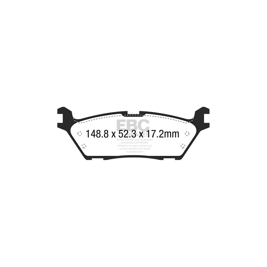 EBC DP63037 Ford Lincoln Greenstuff Rear Brake Pads (Inc. Expedition, F-150, Navigator) 2 | ML Performance UK Car Parts