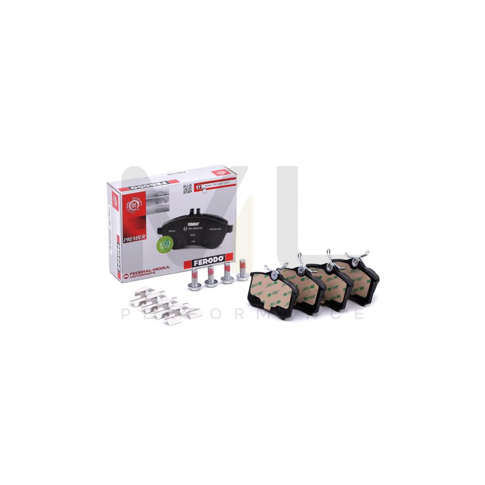 Ferodo Premier Eco Friction FDB1788 Brake Pad Set Not Prepared for Wear Indicator, With Brake Caliper Screws, With Accessories