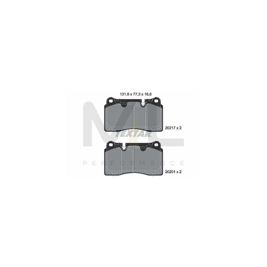 TEXTAR 2021703 Brake pad set prepared for wear indicator