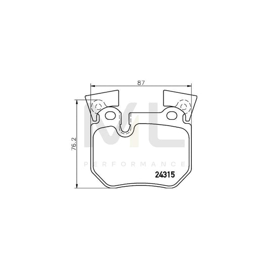 Hella 8DB 355 012-551 Brake Pad Set For Bmw 1 Series Prepared For Wear Indicator, With Counterweights | ML Performance Car Parts