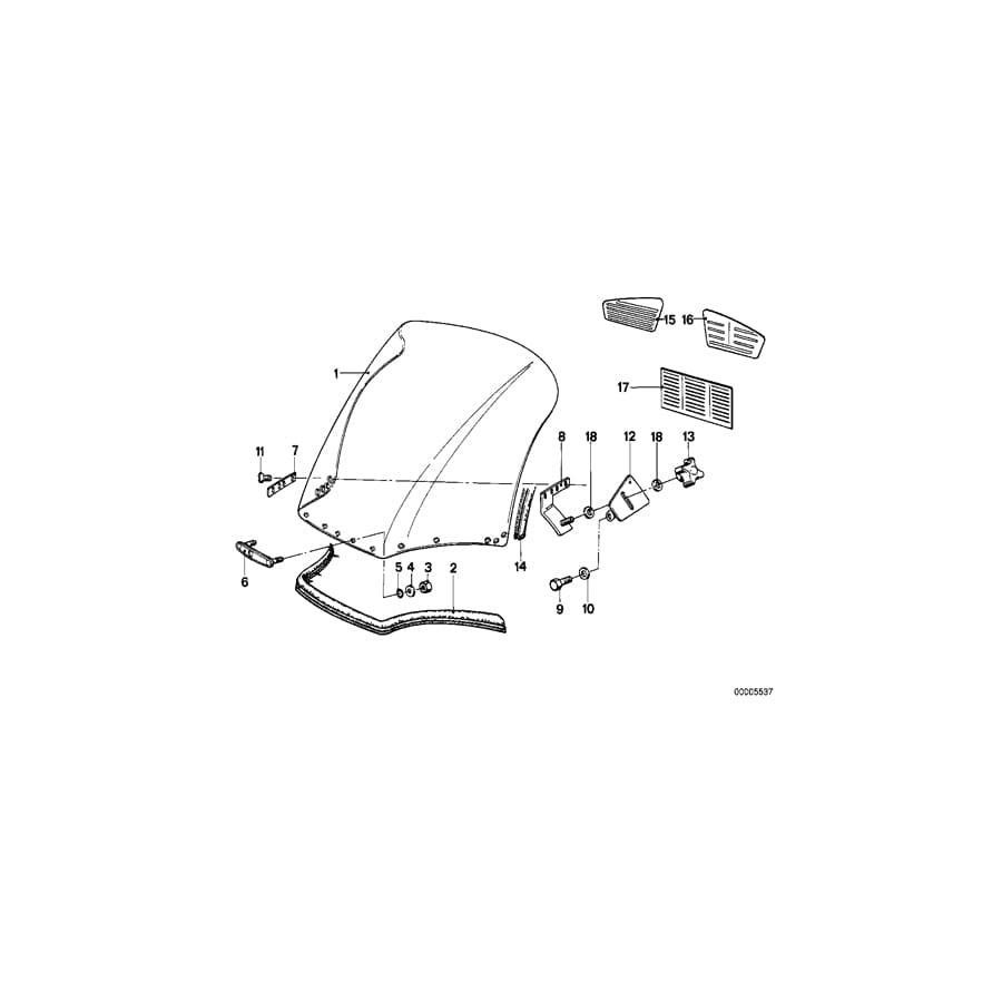 Genuine BMW 46631240637 Bracket Left (Inc. R45T, R 75 & R65T)