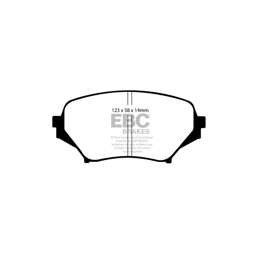 EBC PD13KF450 Mazda MX5 Mk3 Yellowstuff Front Brake Pad & GD Disc Kit - Sumitomo Caliper 2 | ML Performance UK Car Parts