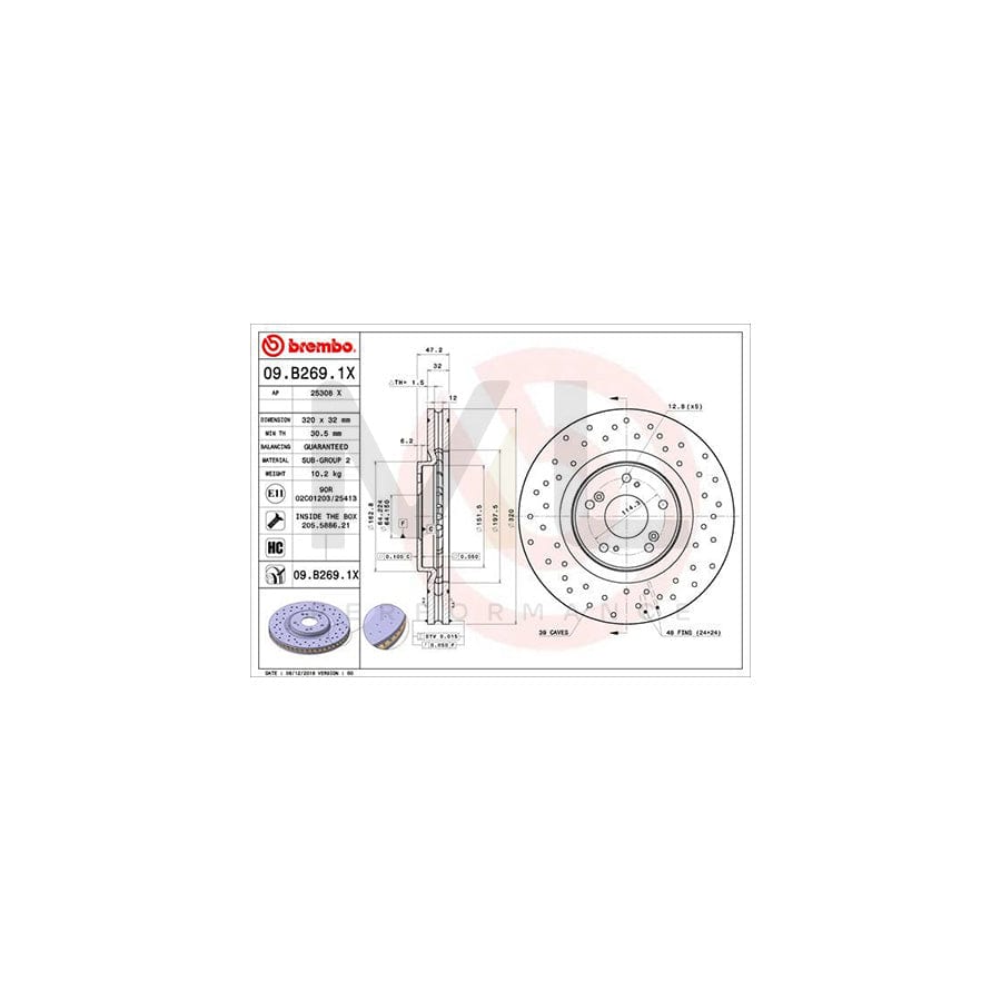 brembo-09-b269-1x-brake-disc-for-honda-accord-perforated-vented-coated-high-carbon-with-bolts-screws