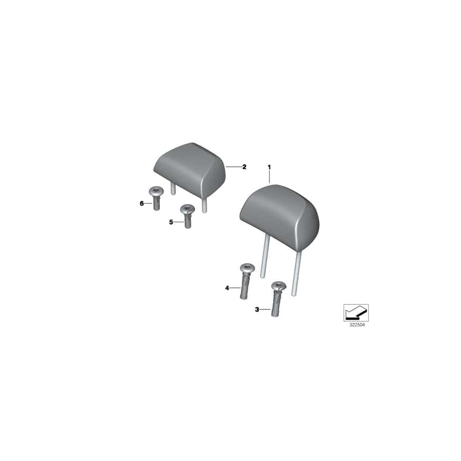Genuine BMW 52207349402 F15 Head Restraint, Leather, Center LCMY MOKKA (Inc. X5)