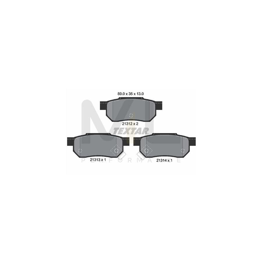 TEXTAR 2131201 Brake pad set with acoustic wear warning