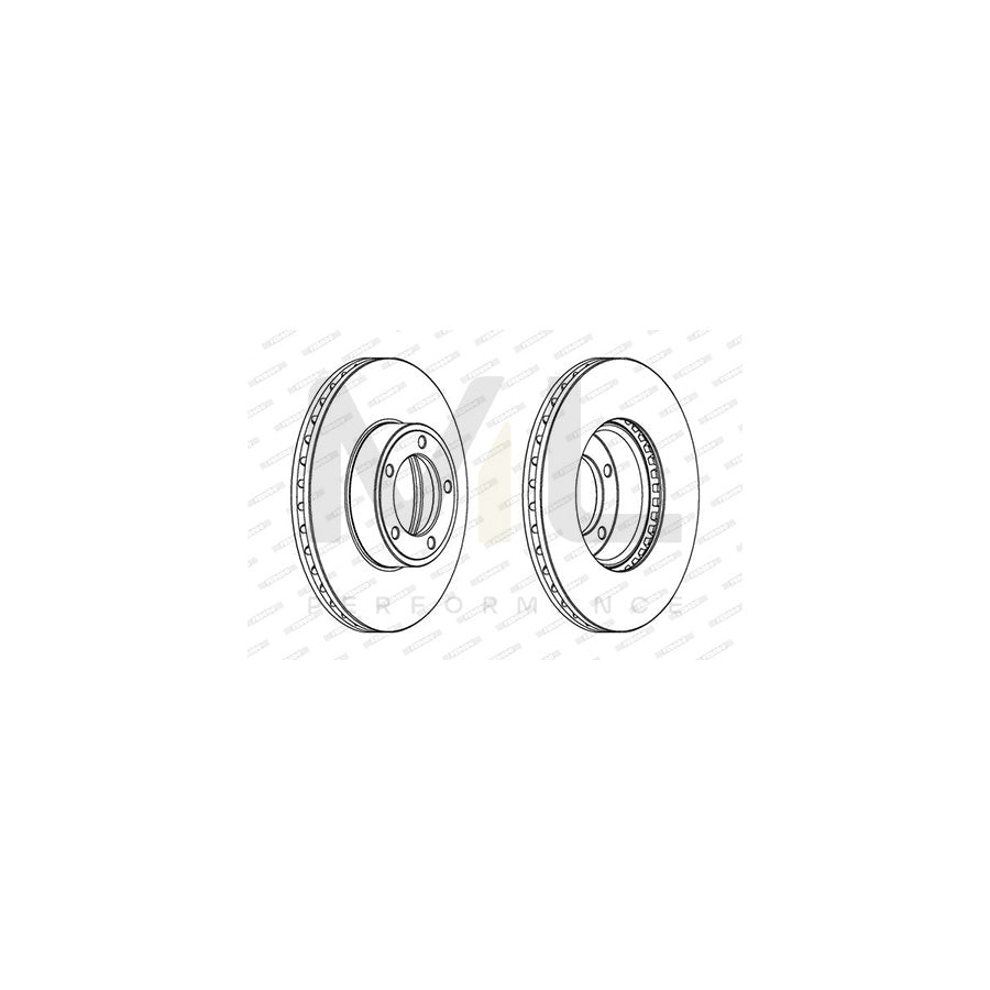 Ferodo Premier DDF164 Brake Disc Vented, Without Bolts/Screws  - Pair
