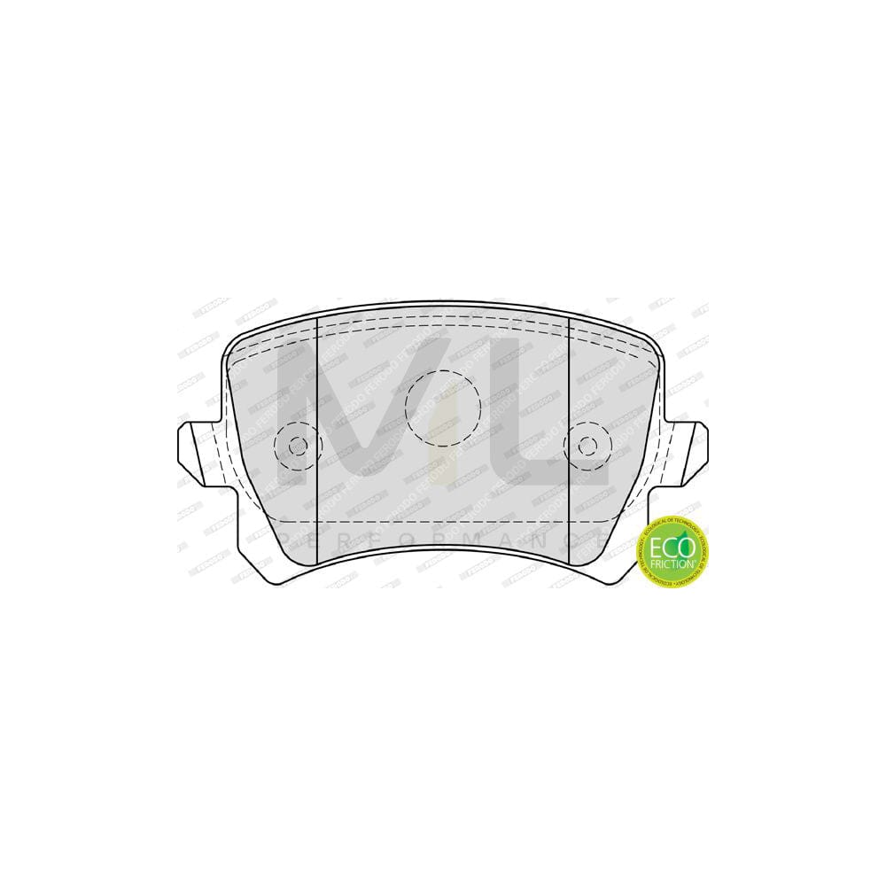 Ferodo Premier Eco Friction FDB4192 Brake Pad Set Not Prepared for Wear Indicator, With Brake Caliper Screws, With Accessories