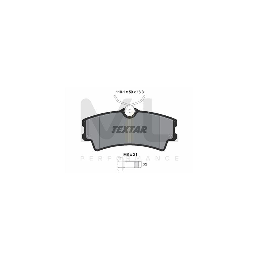 TEXTAR 2430201 Brake pad set for SANTANA 300 / 350 Off-Road not prepared for wear indicator, with brake caliper screws
