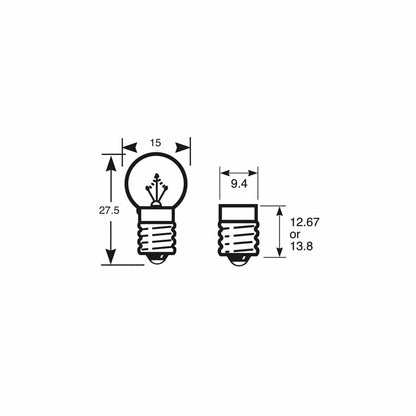 RING R987 12V 2.2W MES E10 Panel (10 units)