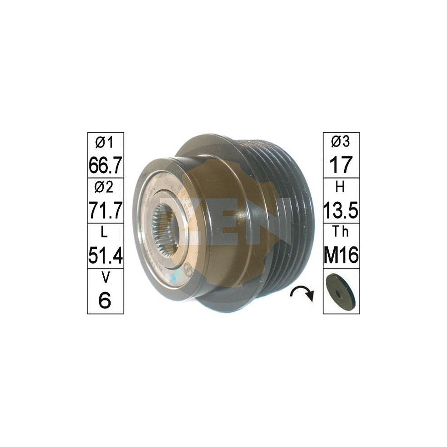 Era Zn6026 Alternator Freewheel Clutch For Chevrolet Corvette C6 Coupe