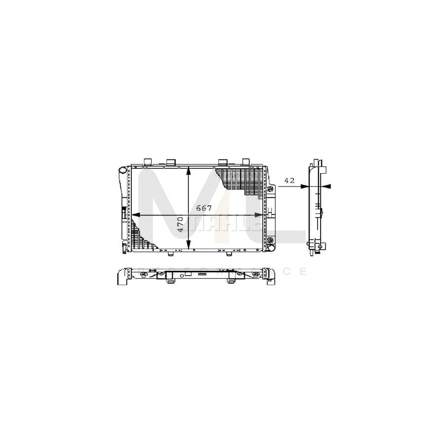 MAHLE ORIGINAL CR 246 000P Engine radiator suitable for MERCEDES-BENZ S-Class Saloon (W140) Brazed cooling fins, Automatic Transmission, Manual Transmission | ML Performance Car Parts