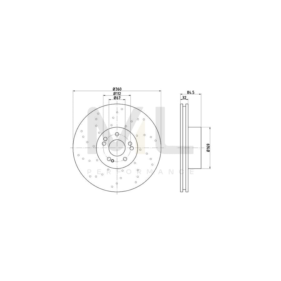 TEXTAR 92108900 Brake Disc suitable for MERCEDES-BENZ S-Class Saloon (W220) Internally Vented, Perforated, without wheel hub, without wheel studs  - 1 piece