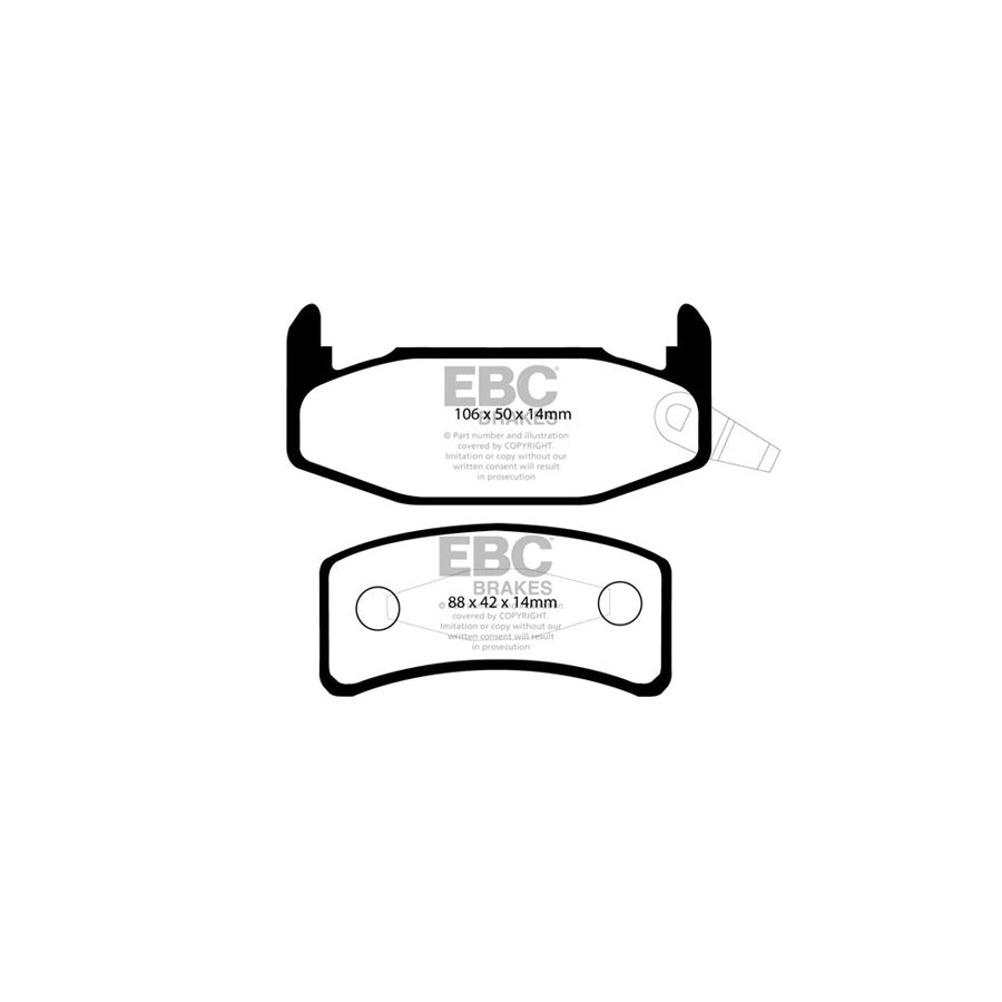 EBC DP2978 Lotus Elan Greenstuff Rear Brake Pads 2 | ML Performance UK Car Parts
