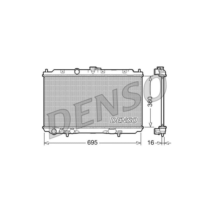 DENSO DRM46027 Engine Radiator for Nissan Primera