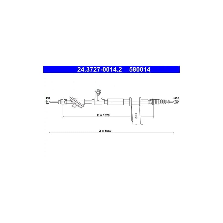 ATE 24.3727-0014.2 Hand Brake Cable