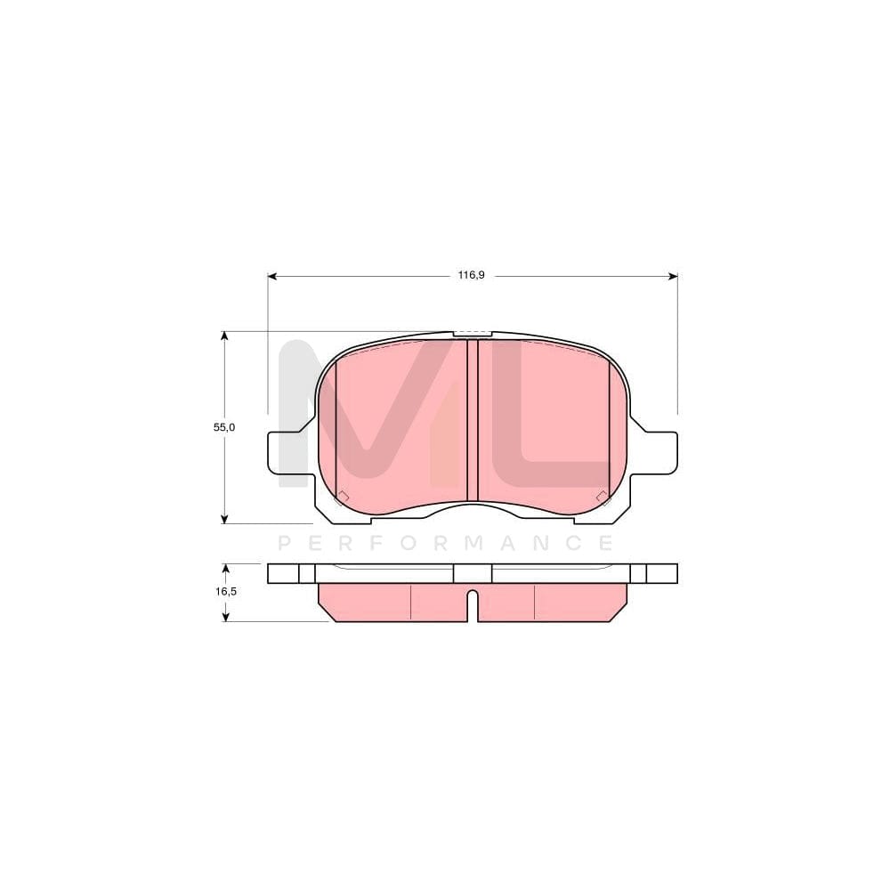 TRW Gdb3204 Brake Pad Set Not Prepared For Wear Indicator