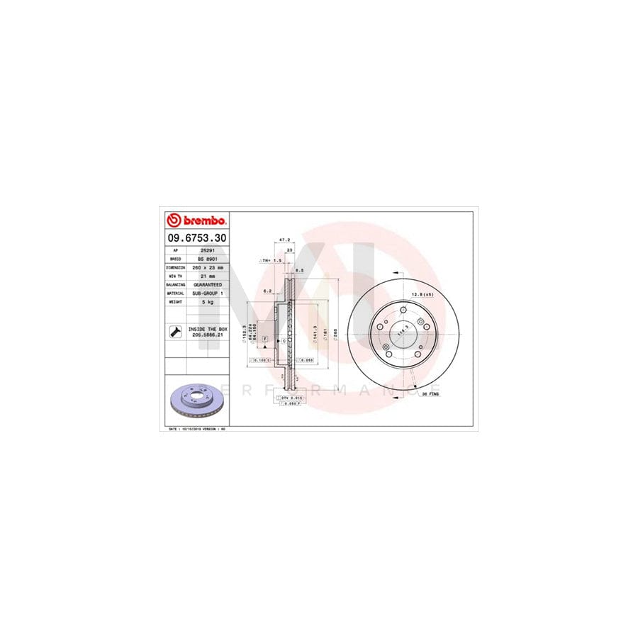 brembo-09-6753-30-brake-disc-for-honda-civic-vii-hatchback-eu-ep-ev-internally-vented-with-bolts-screws