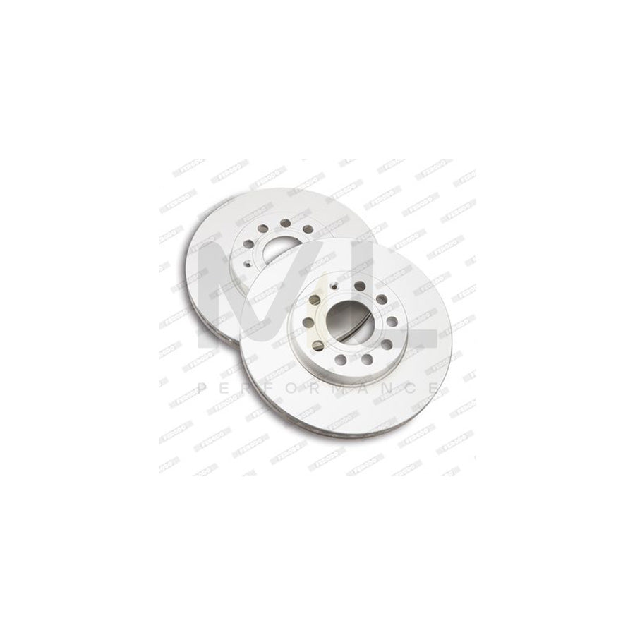 Ferodo DDF2197C-1 Brake Disc Solid, Coated, Without Bolts/Screws  - Pair